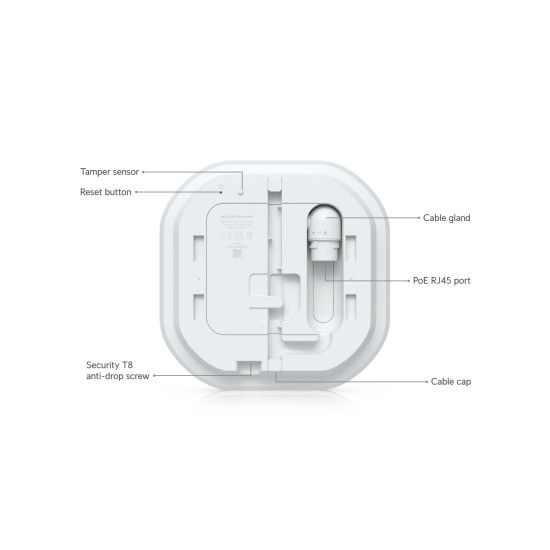 Sirenă PoE UniFi Ubiquiti pentru exterior cu alarmă de 110 dB și iluminare LED, UP-Siren-PoE